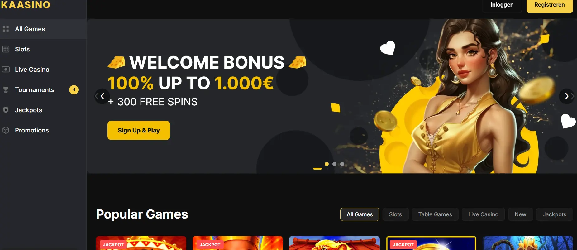 Kaasino Casino – Speel slots en live casino met echt geld image 1